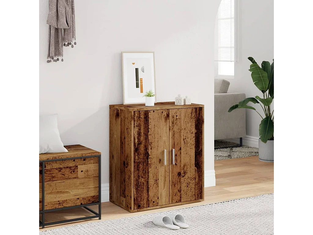 Zapatero de madera antiguo 60x35x70 cm madera contrachapada