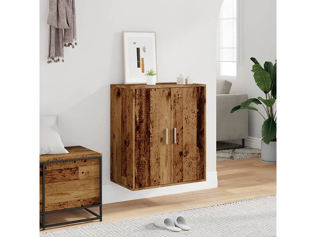 Zapatero de madera antiguo 60x35x70 cm madera contrachapada