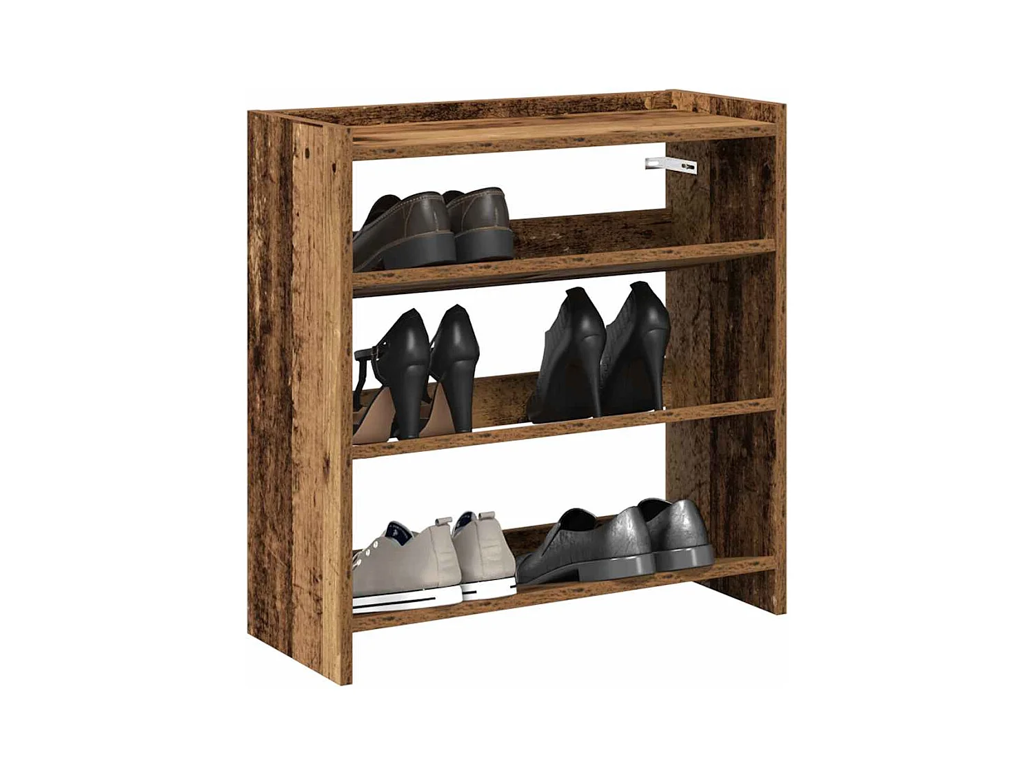 Étagère à chaussures vieux bois 60x25x62 cm bois d'ingénierie
