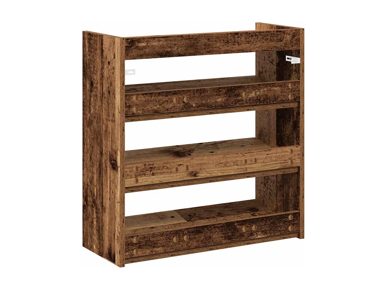 Étagère à chaussures vieux bois 60x25x62 cm bois d'ingénierie