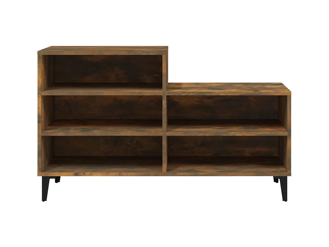 Armoire à chaussures Chêne fumé 102x36x60 cm Bois d'ingénierie