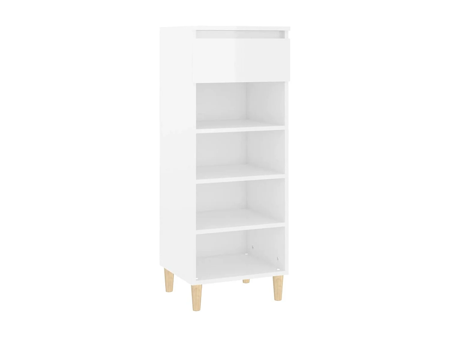 Scarpiera Bianco lucido 40x36x105cm Legno composito