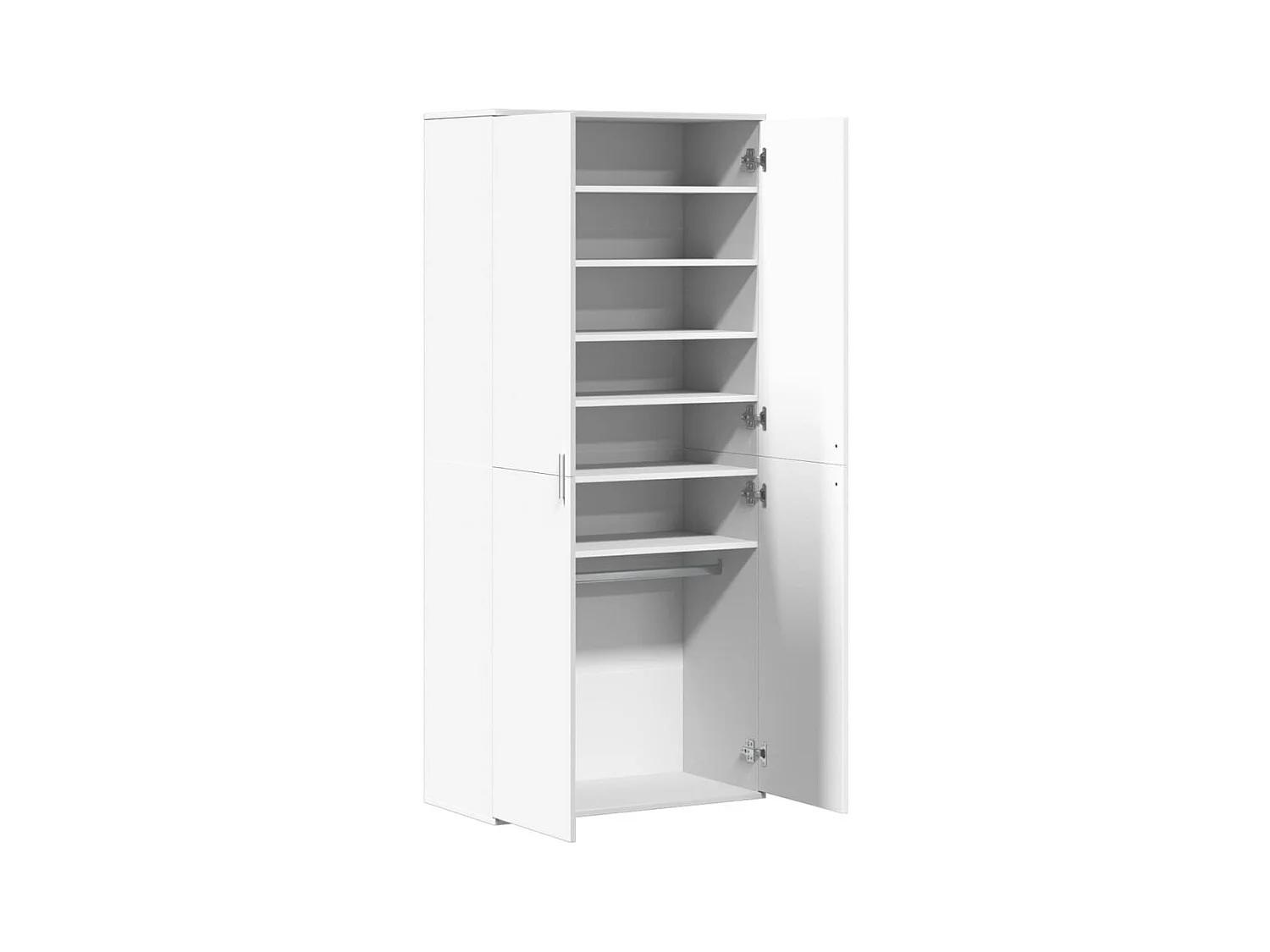 Armoire à chaussures Blanc 80x39x178 cm Bois d'ingénierie