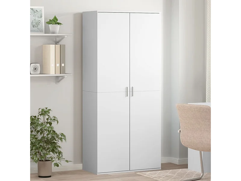 Scarpiera bianca 80x39x178 cm Legno ingegnerizzato