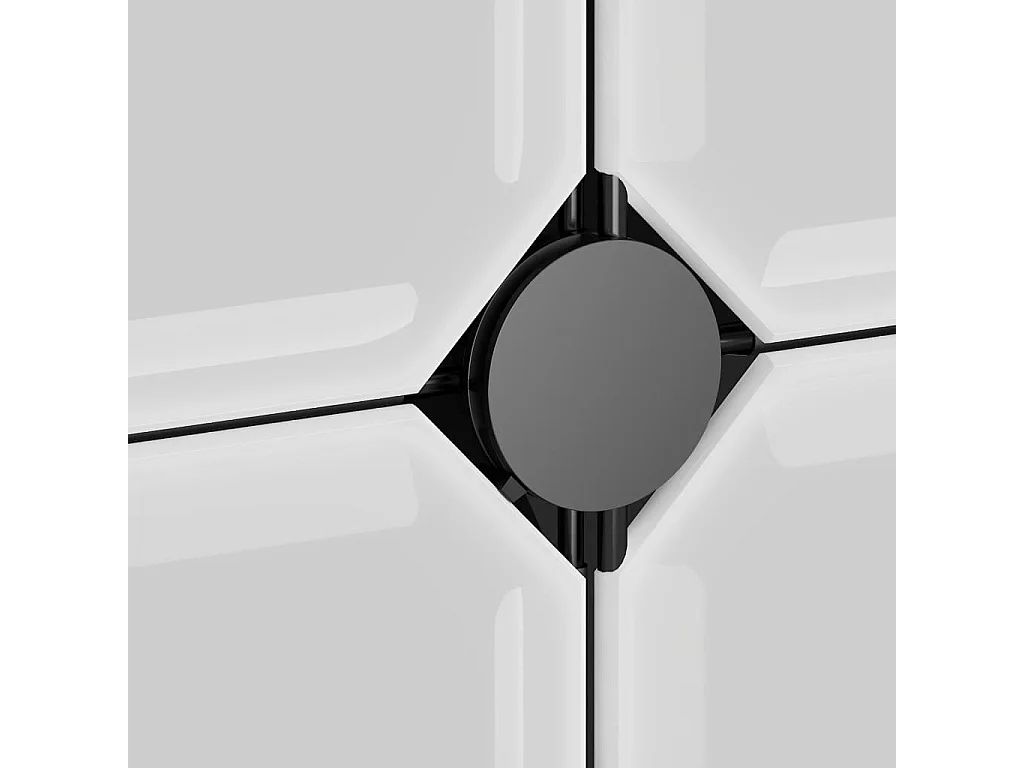 Zwarte schoenenrek 94,5x36,5x106 cm PP