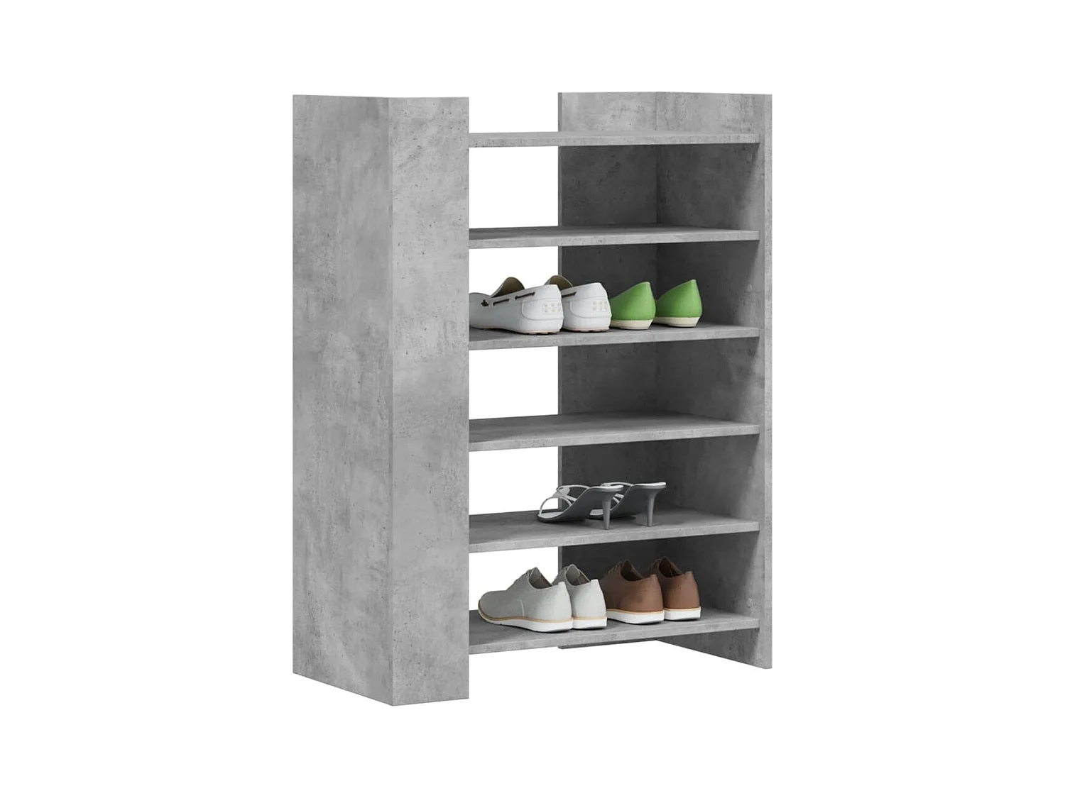 Scarpiera grigio cemento 74,5x37,5x100 cm