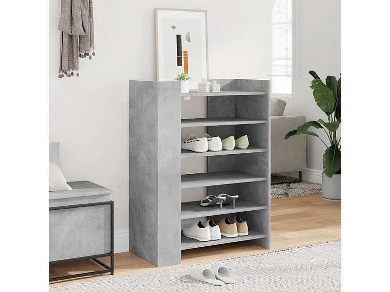 Armoire à chaussures gris béton 74,5x37,5x100 cm