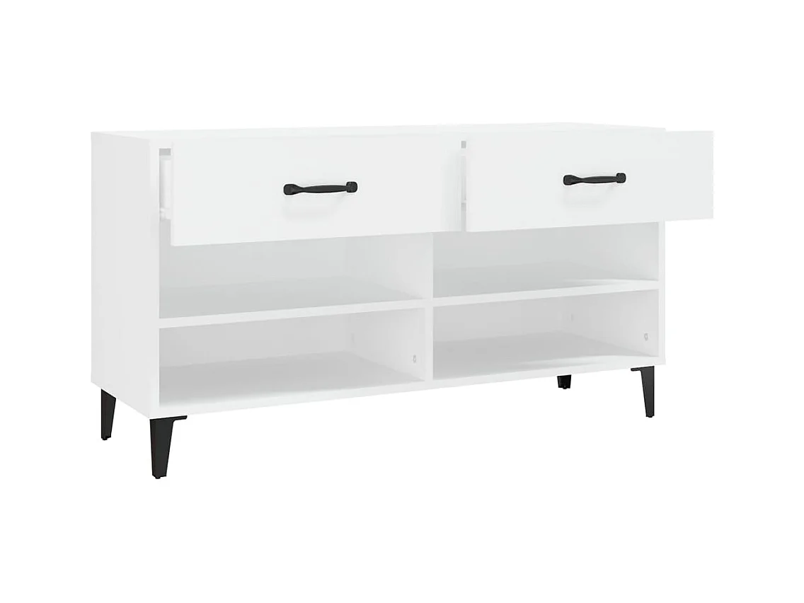 Armoire à chaussures Blanc 102x35x55 cm Bois d'ingénierie