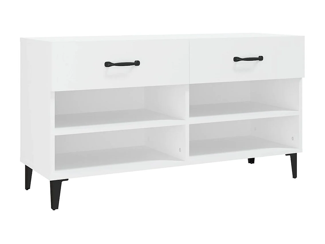 Zapatero blanco 102x35x55 cm Madera contrachapada