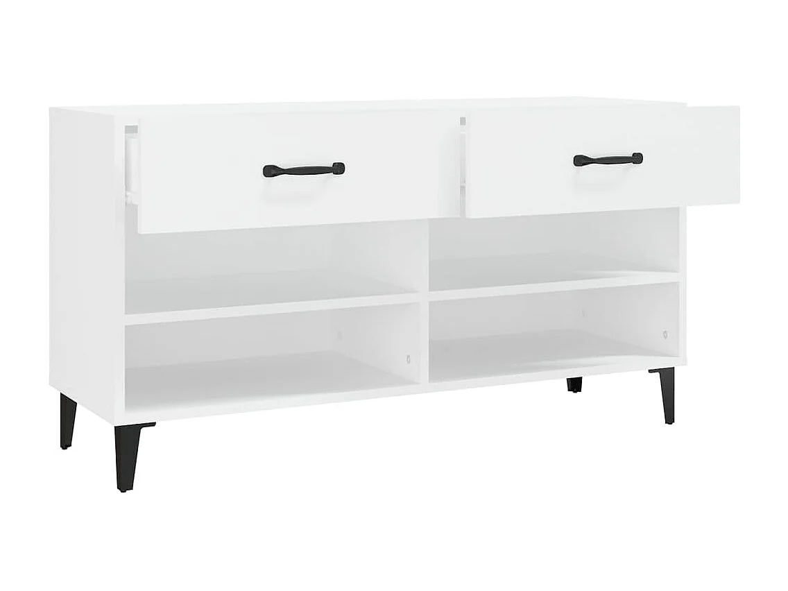 Zapatero blanco 102x35x55 cm Madera contrachapada