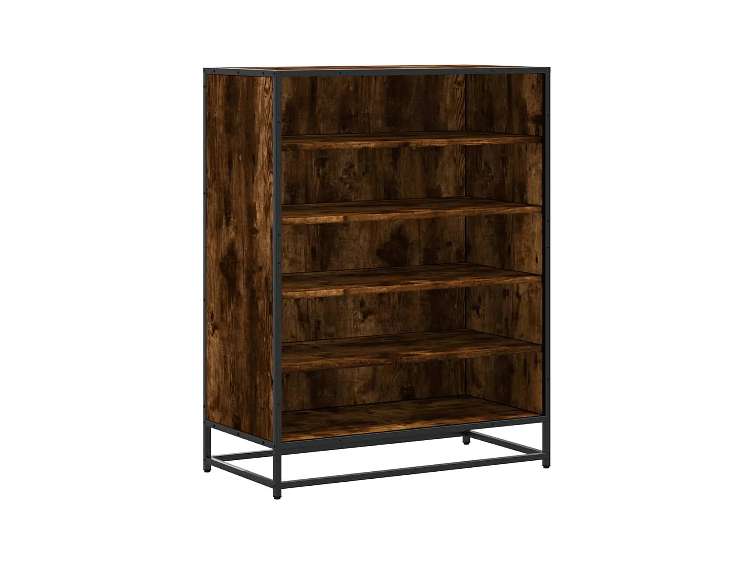 Meuble à chaussures chêne fumé bois d'ingénierie et métal