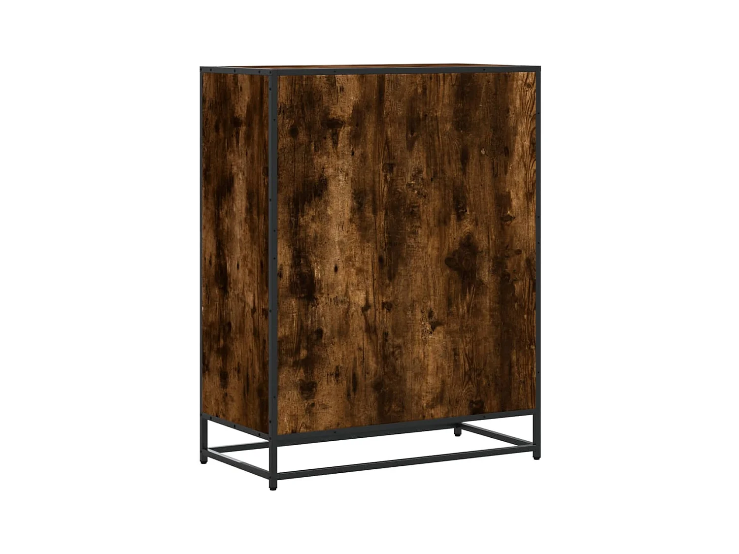 Meuble à chaussures chêne fumé bois d'ingénierie et métal