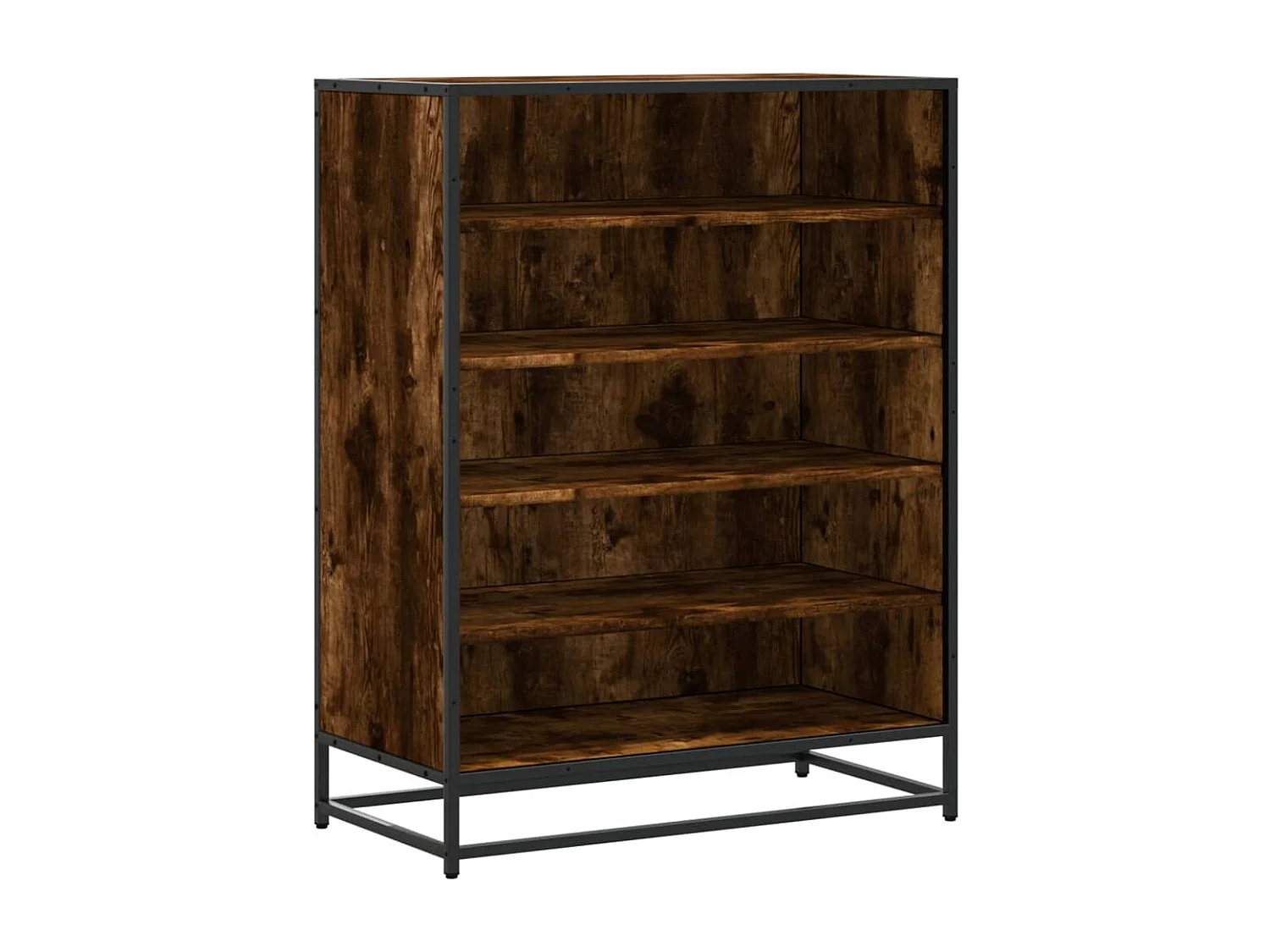 Meuble à chaussures chêne fumé bois d'ingénierie et métal