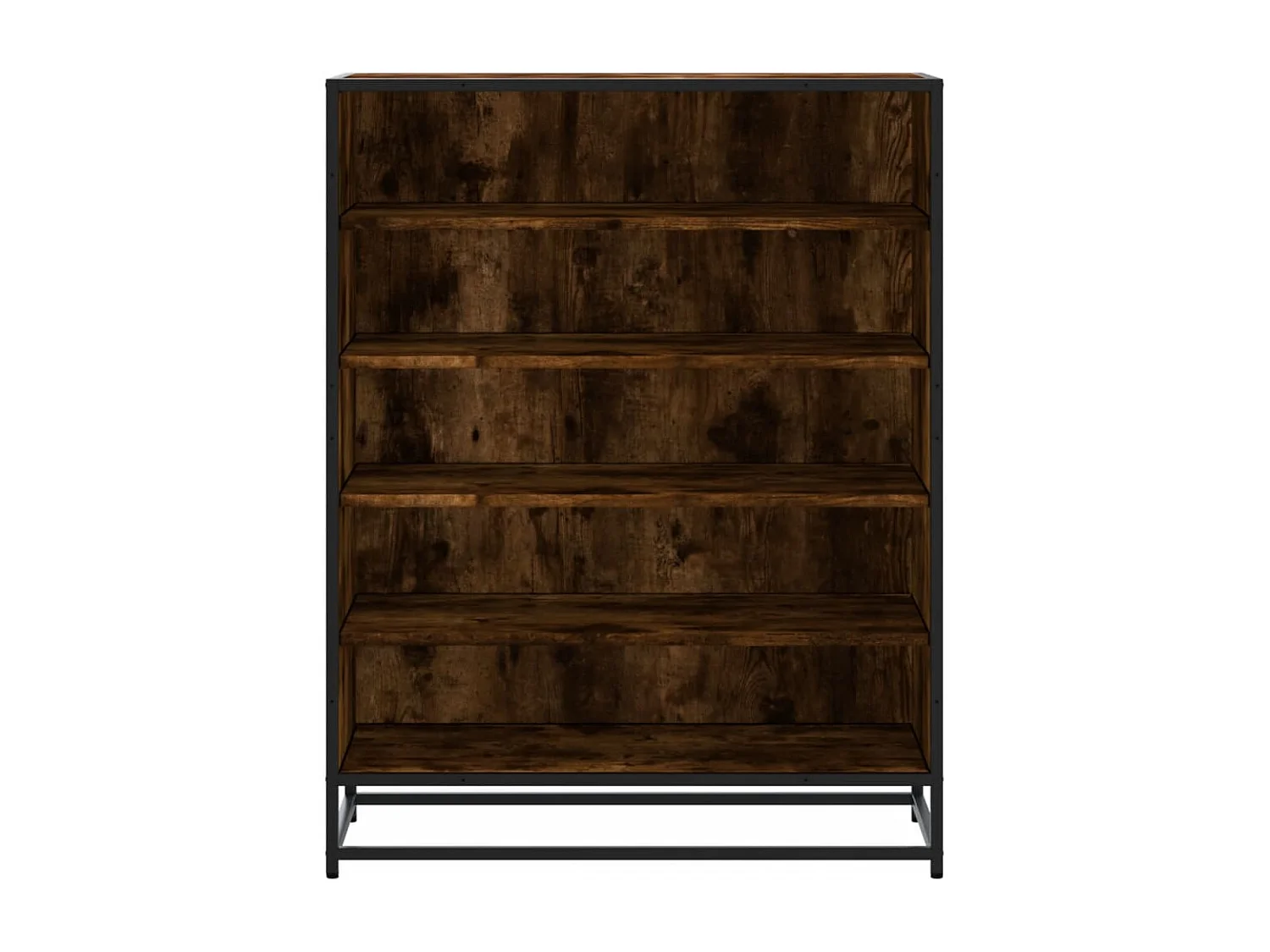 Meuble à chaussures chêne fumé bois d'ingénierie et métal