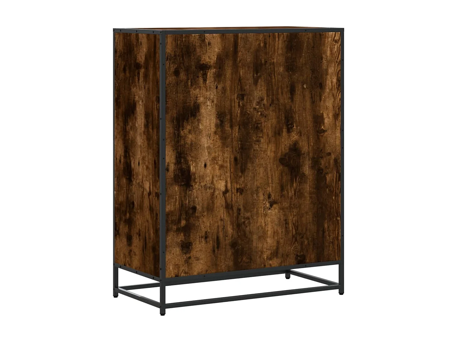 Meuble à chaussures chêne fumé bois d'ingénierie et métal