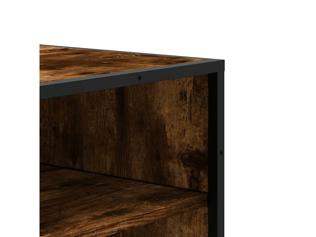 Meuble à chaussures chêne fumé bois d'ingénierie et métal