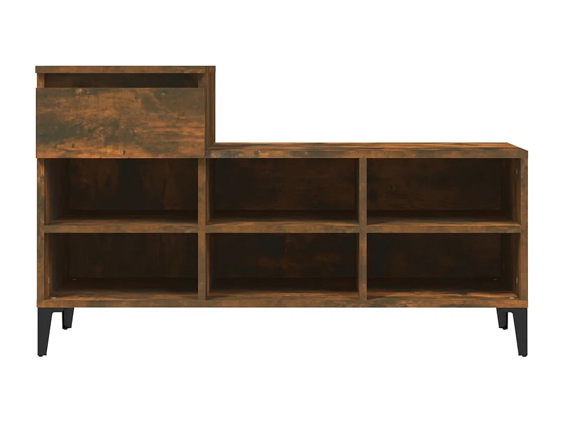 Armoire à chaussures Chêne fumé 102x36x60 cm Bois d'ingénierie