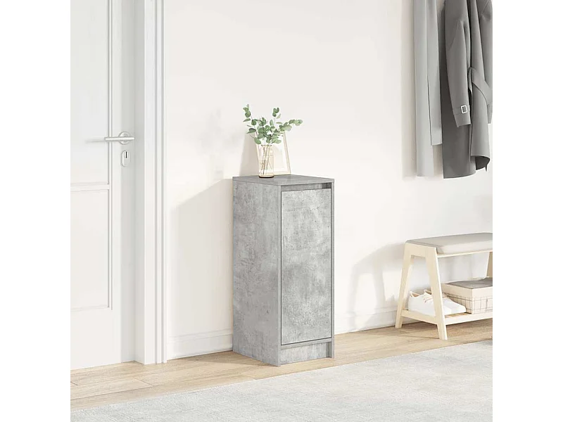 Betongrijze schoenenkast 29,5x34x76 cm bewerkt hout