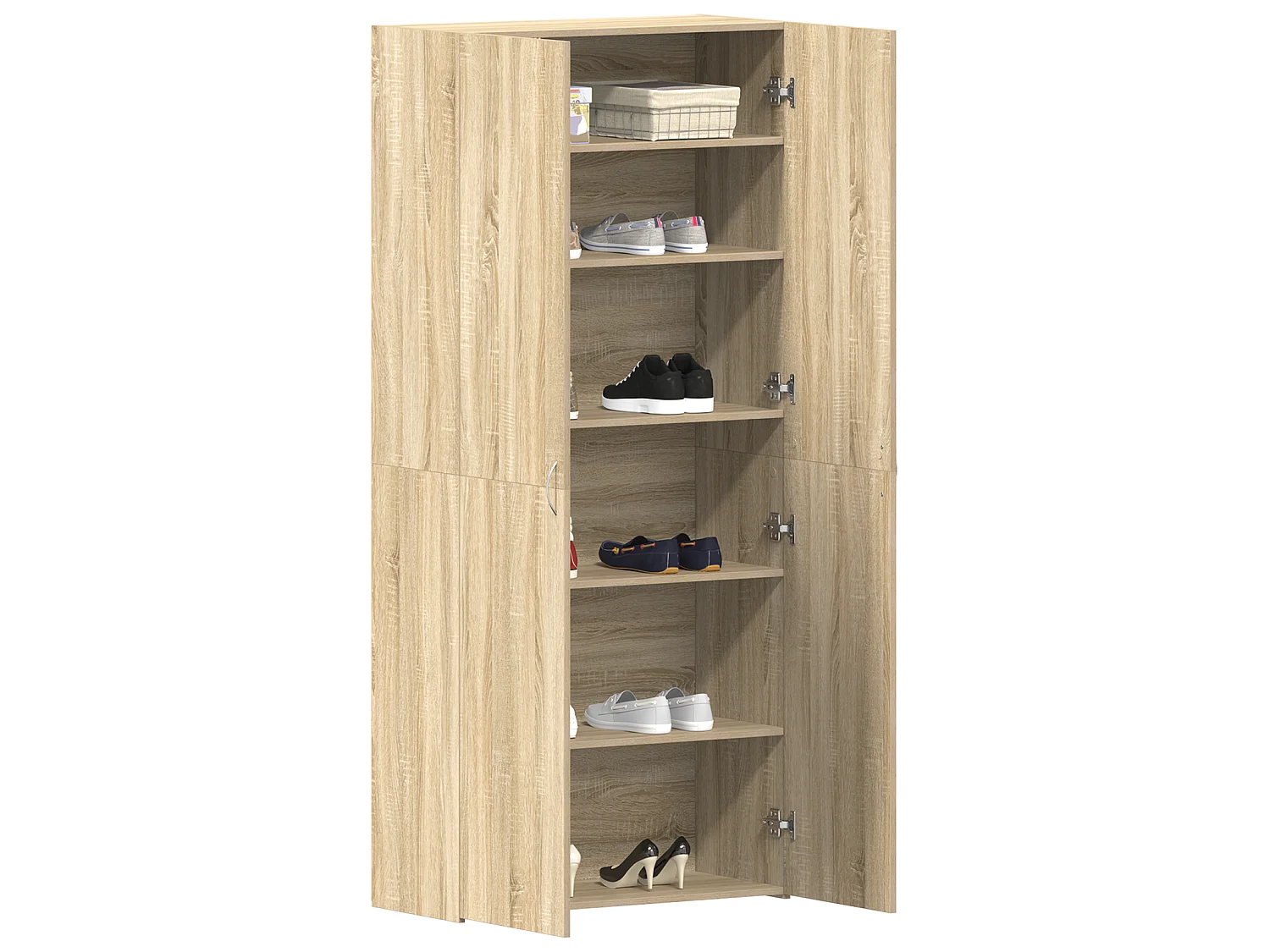 Meuble à chaussures Chêne Sonoma 80x35,5x180 cm Bois d'ingénierie