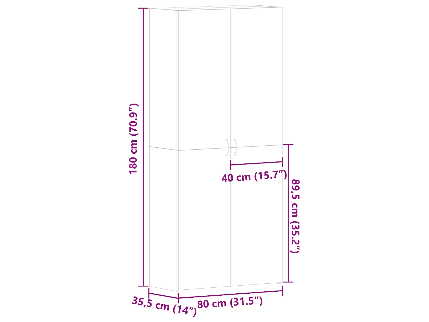 Meuble à chaussures Chêne Sonoma 80x35,5x180 cm Bois d'ingénierie