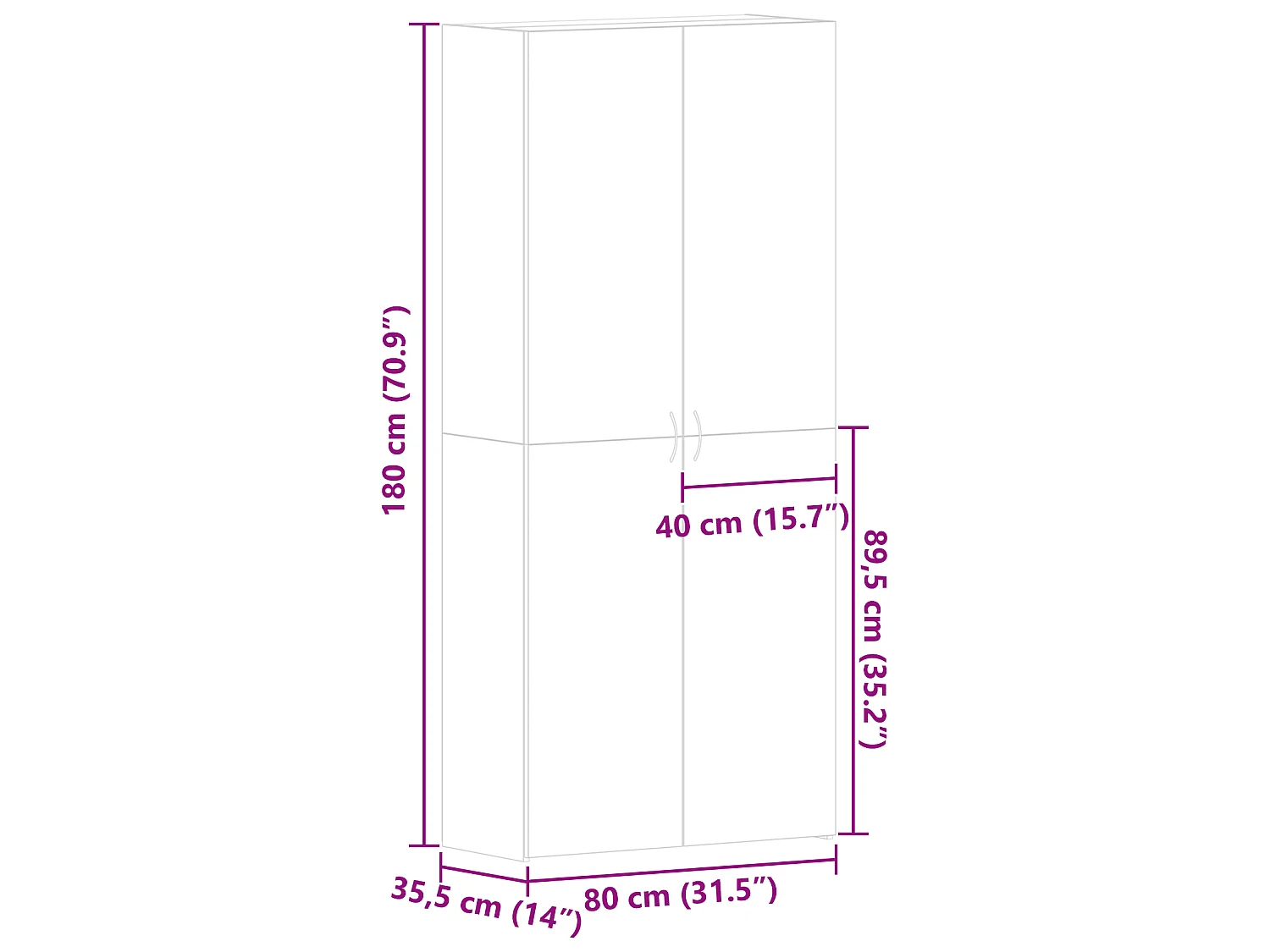 Meuble à chaussures Chêne Sonoma 80x35,5x180 cm Bois d'ingénierie
