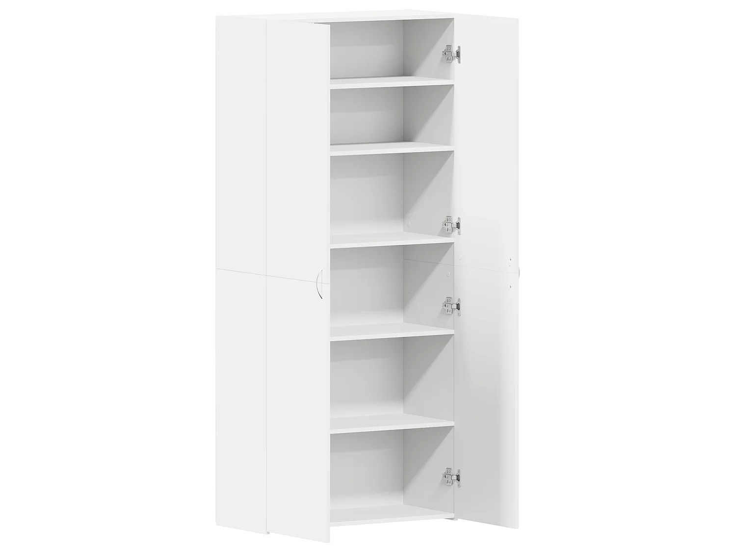 Scarpiera bianca 80x35,5x180 cm in legno ingegnerizzato