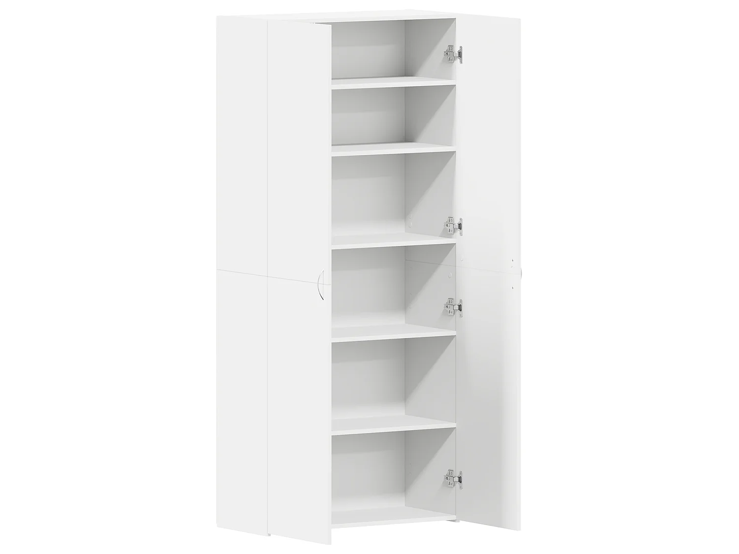 Scarpiera bianca 80x35,5x180 cm in legno ingegnerizzato