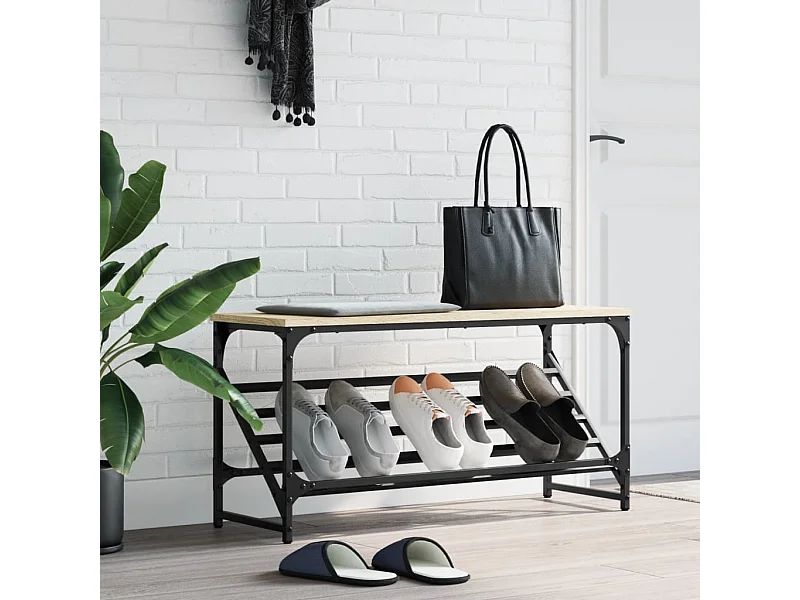 Sonoma eiken schoenenrek 90x30x45 cm bewerkt hout