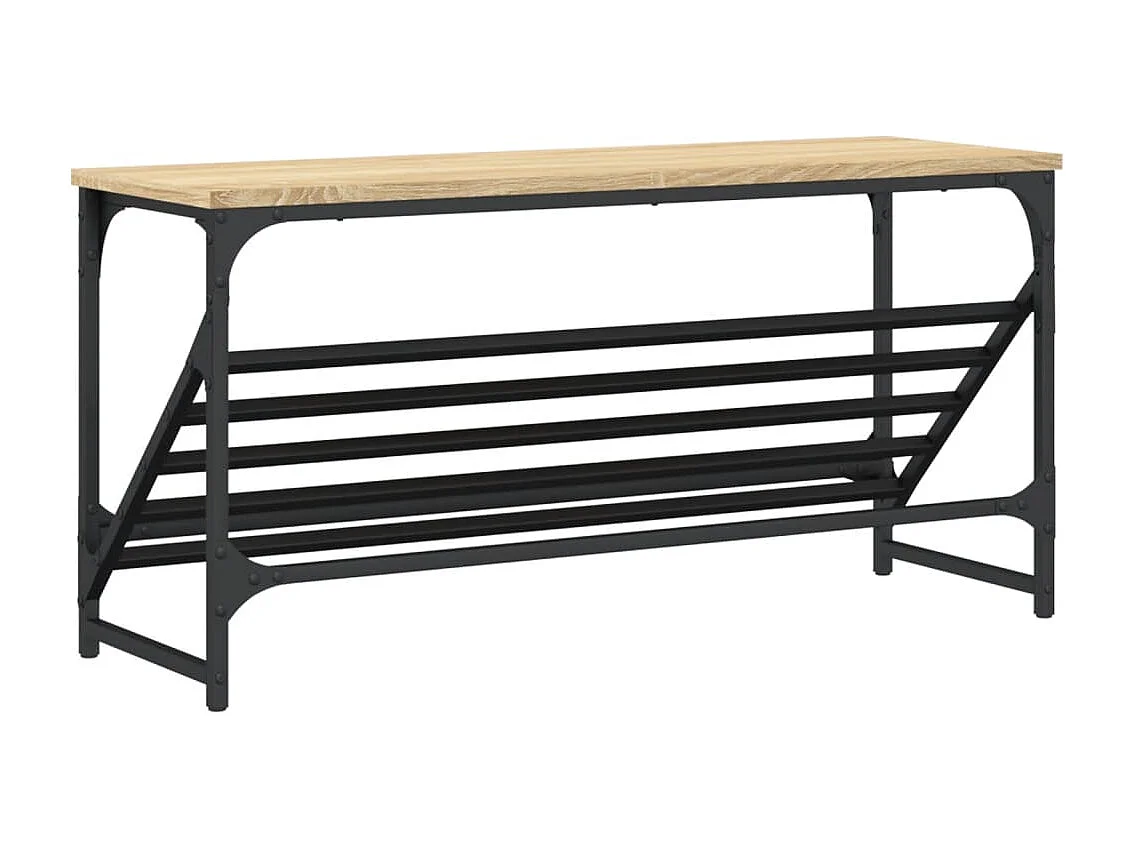 Étagère à chaussures chêne sonoma 90x30x45 cm bois d'ingénierie