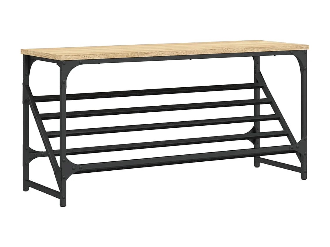 Zapatero de roble Sonoma 90x30x45 cm madera de ingeniería