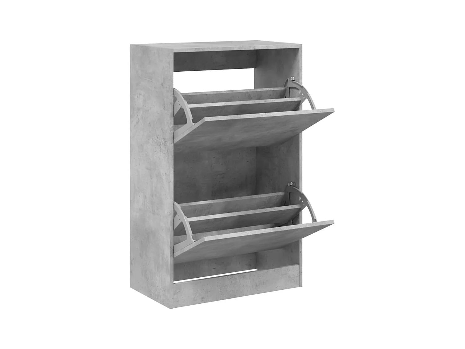 Armoire à chaussures gris béton 60x34x96,5 cm bois d'ingénierie