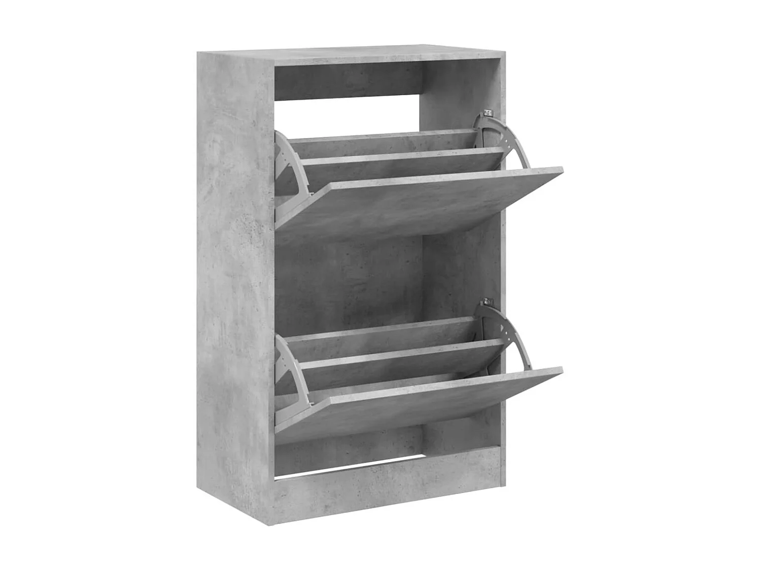 Scarpiera grigio cemento 60x34x96,5 cm in legno ingegnerizzato