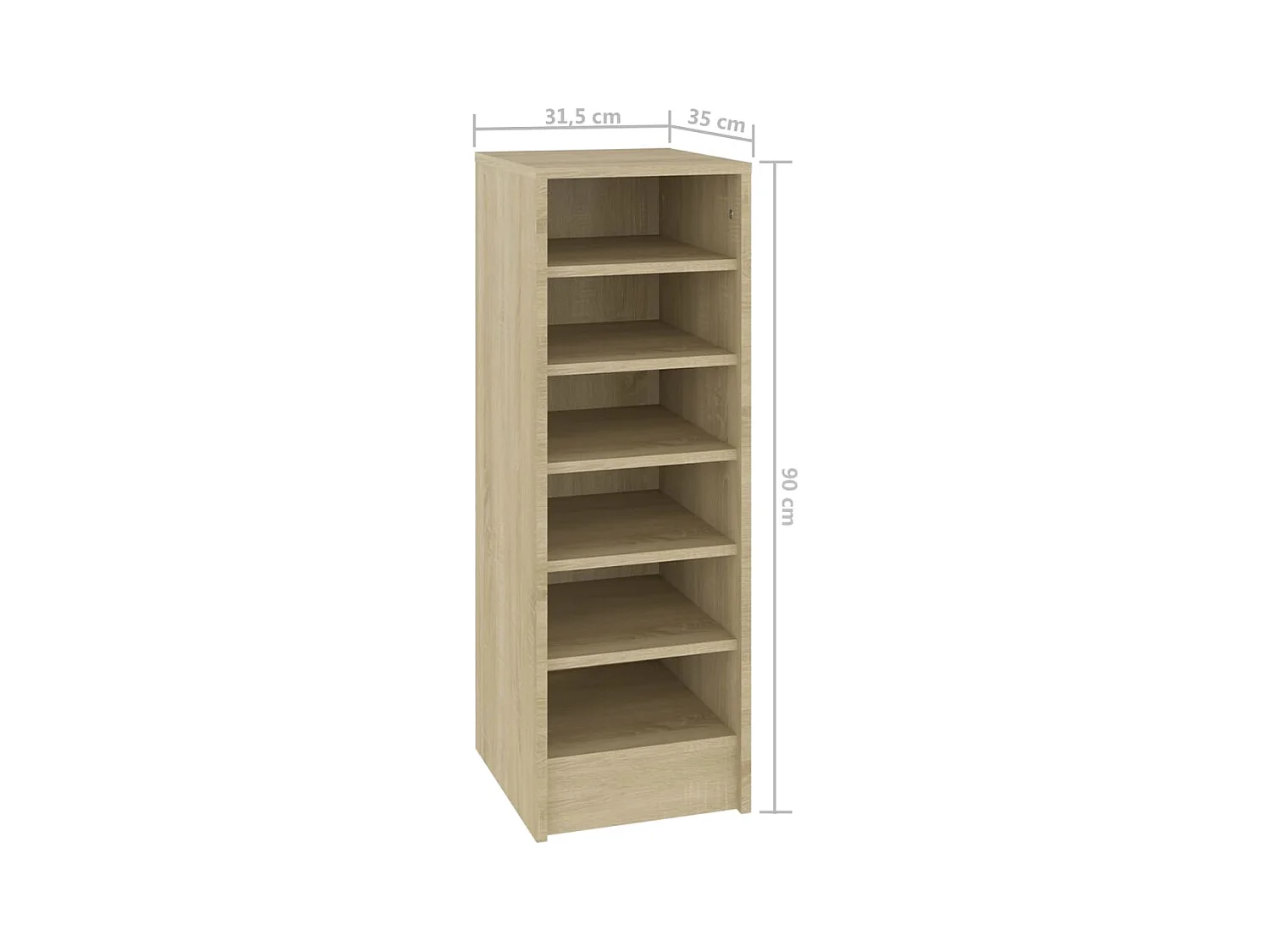 Armoire à chaussures Chêne Sonoma 31,5x35x90 cm Bois ingénierie