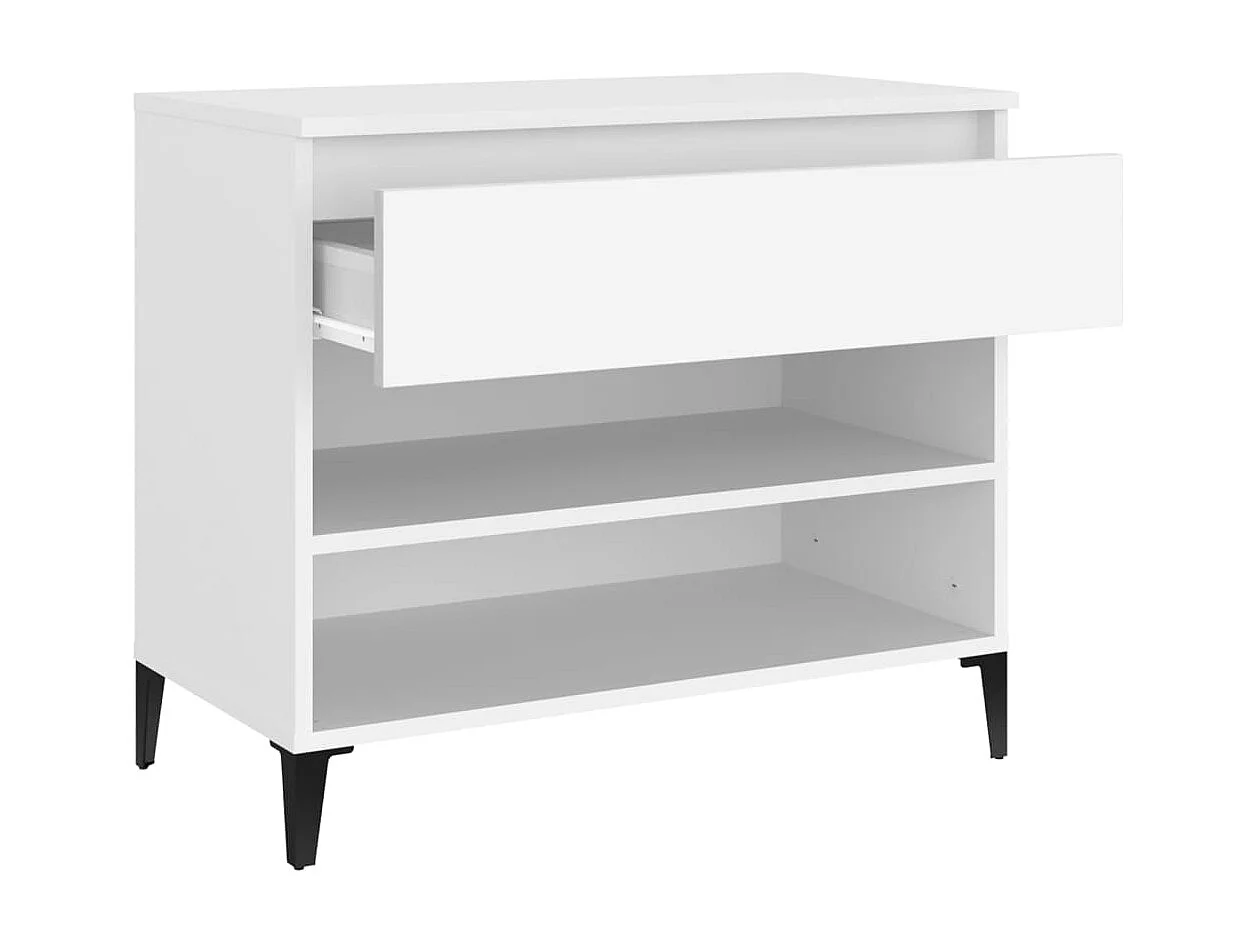 Zapatero blanco 70x36x60 cm Madera contrachapada