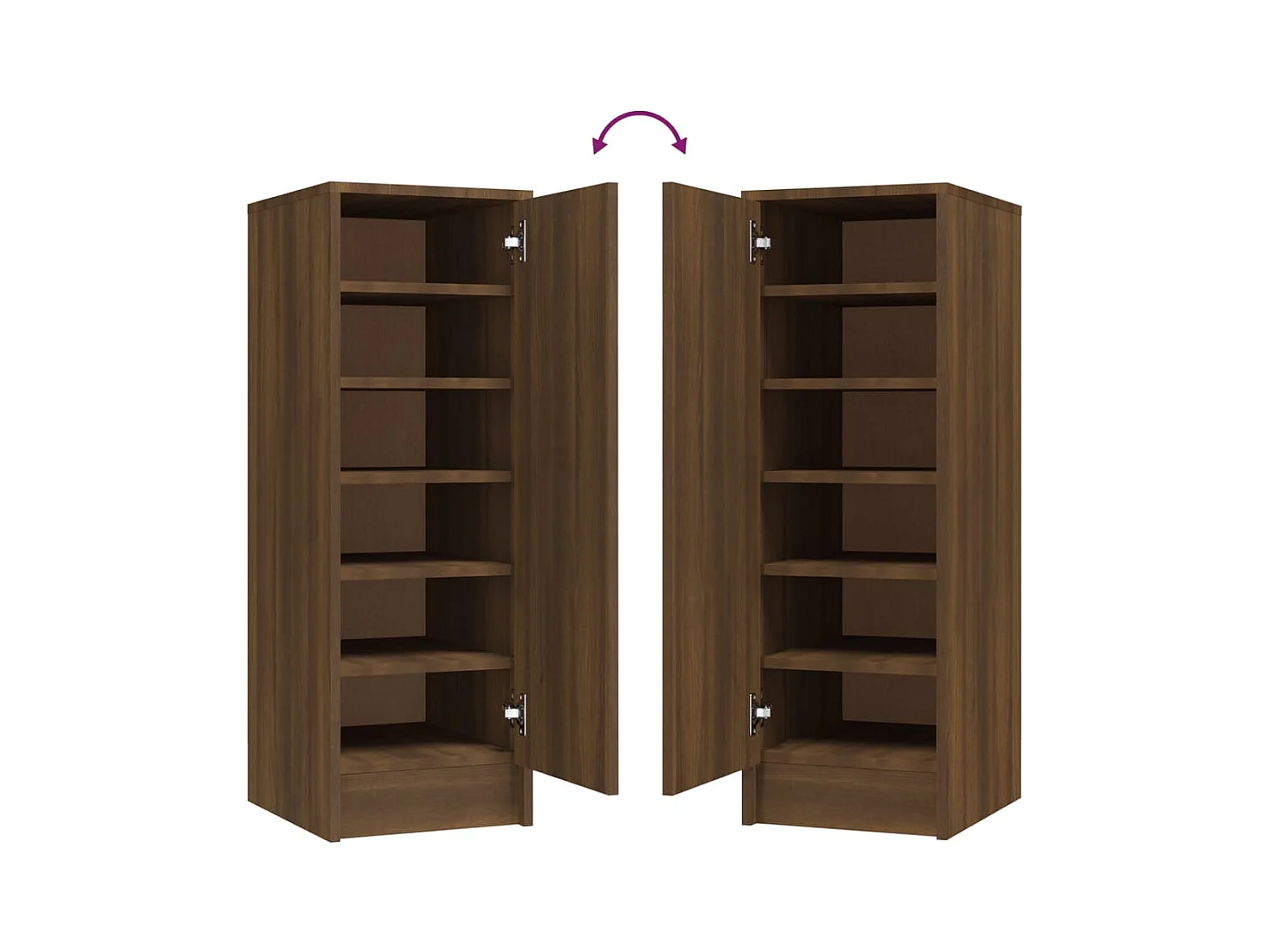 Meuble à chaussures Chêne marron 32x35x92 cm Bois d'ingénierie