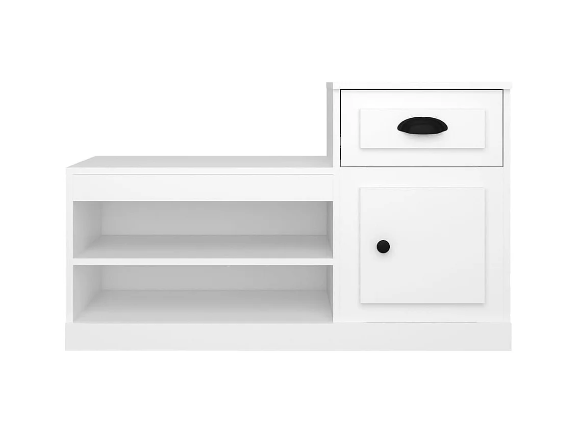 Armoire à chaussures blanc 100x42x60 cm bois d'ingénierie