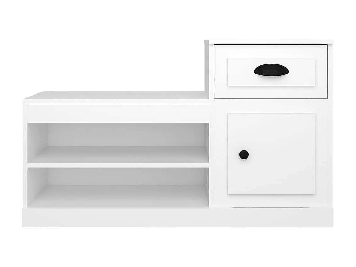 Zapatero blanco 100x42x60 cm madera contrachapada