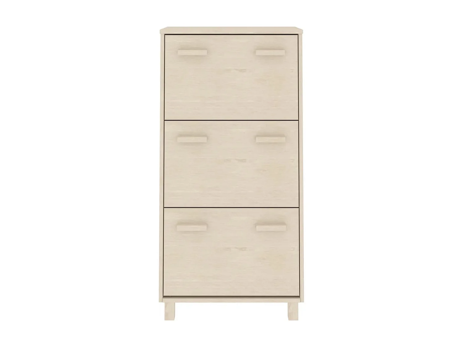 Scarpiera Marrone Miele 59,5x35x117cm Pino Massiccio