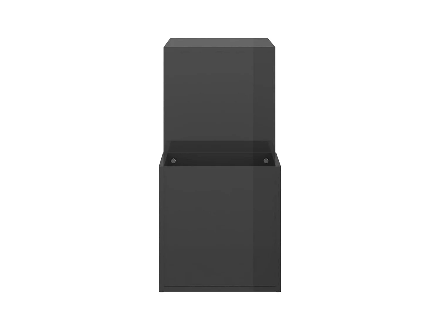 Armoire à chaussures d’entrée gris brillant bois ingénierie