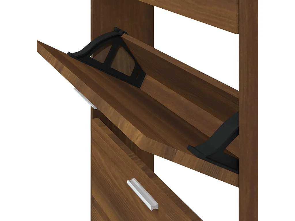 Armoire à chaussures Chêne marron 59x17x150cm Bois d'ingénierie