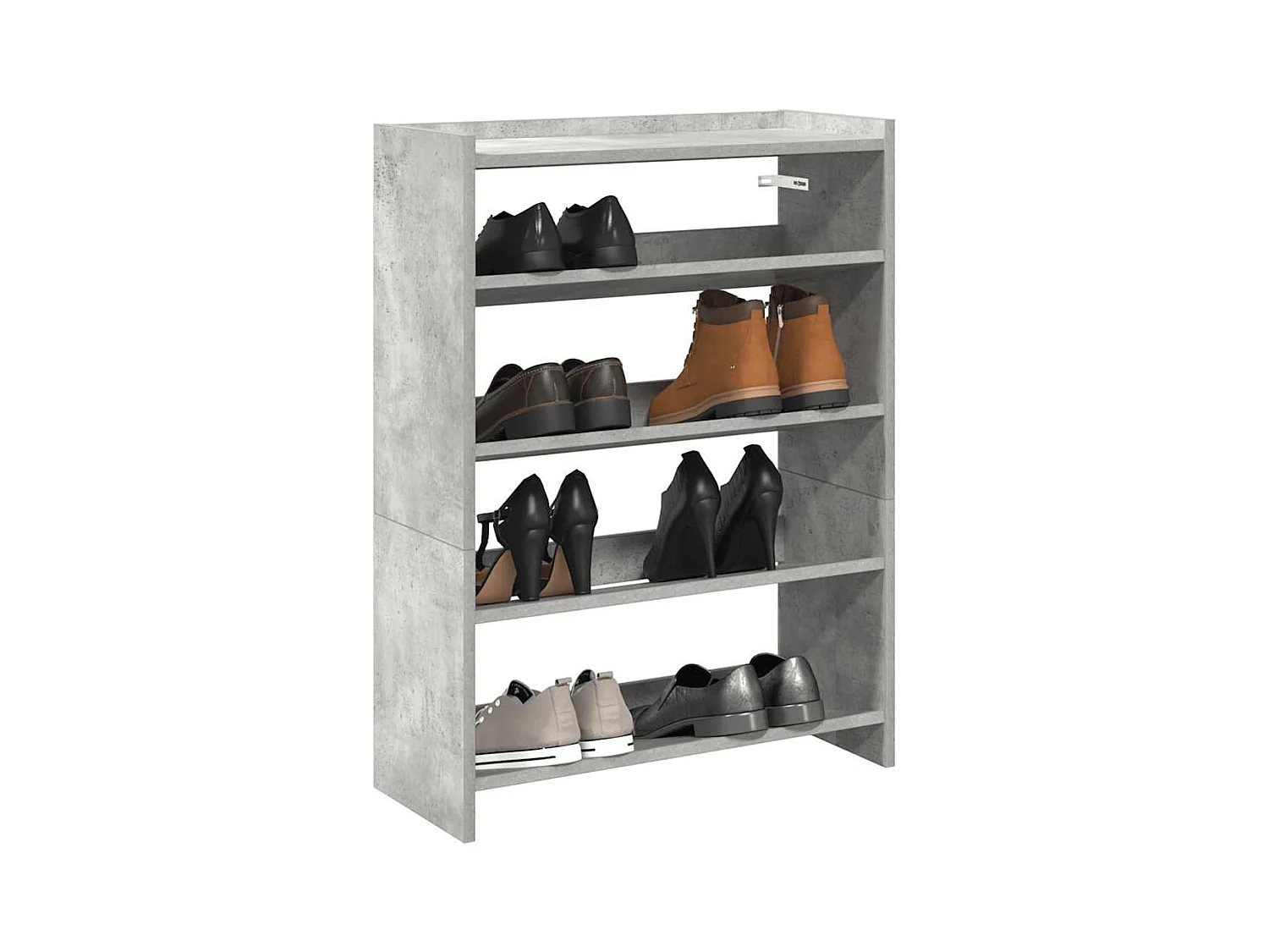 Étagère à chaussures gris béton 60x25x81 cm bois d'ingénierie
