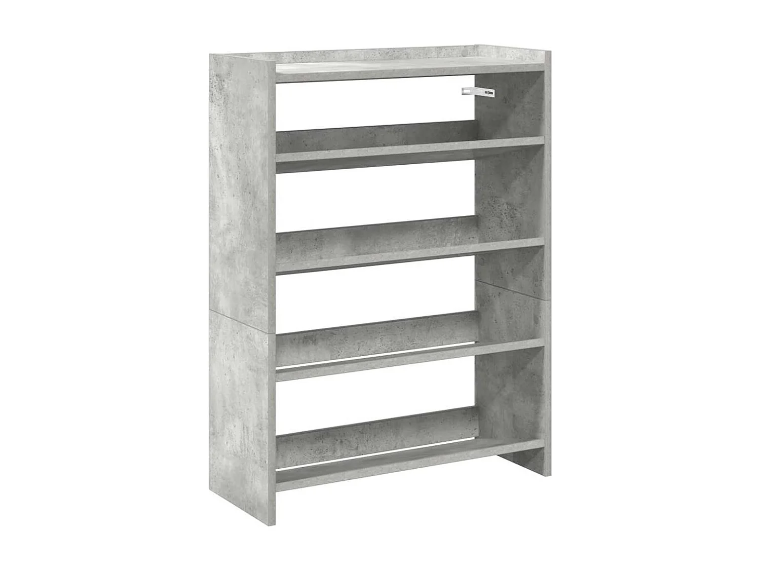 Étagère à chaussures gris béton 60x25x81 cm bois d'ingénierie