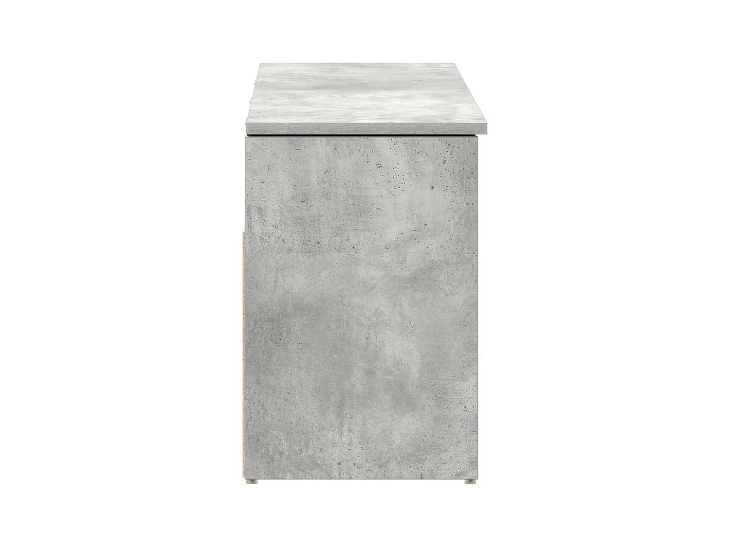 Banc à chaussures gris béton 102x30,5x45 cm bois d'ingénierie