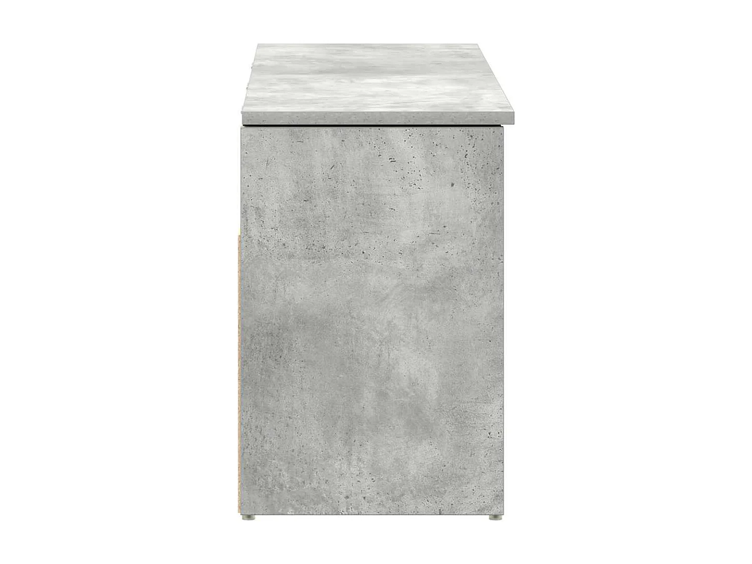 Banc à chaussures gris béton 102x30,5x45 cm bois d'ingénierie