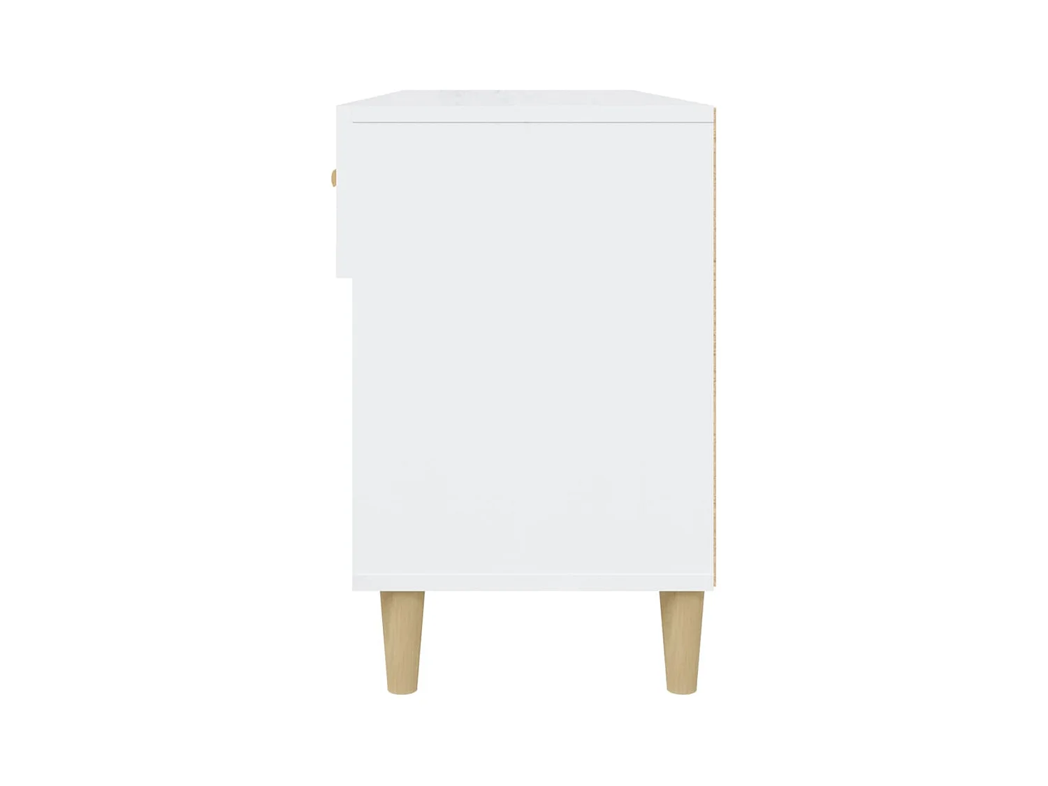 Armoire à chaussure Blanc brillant 102x35x55 cm Bois ingénierie