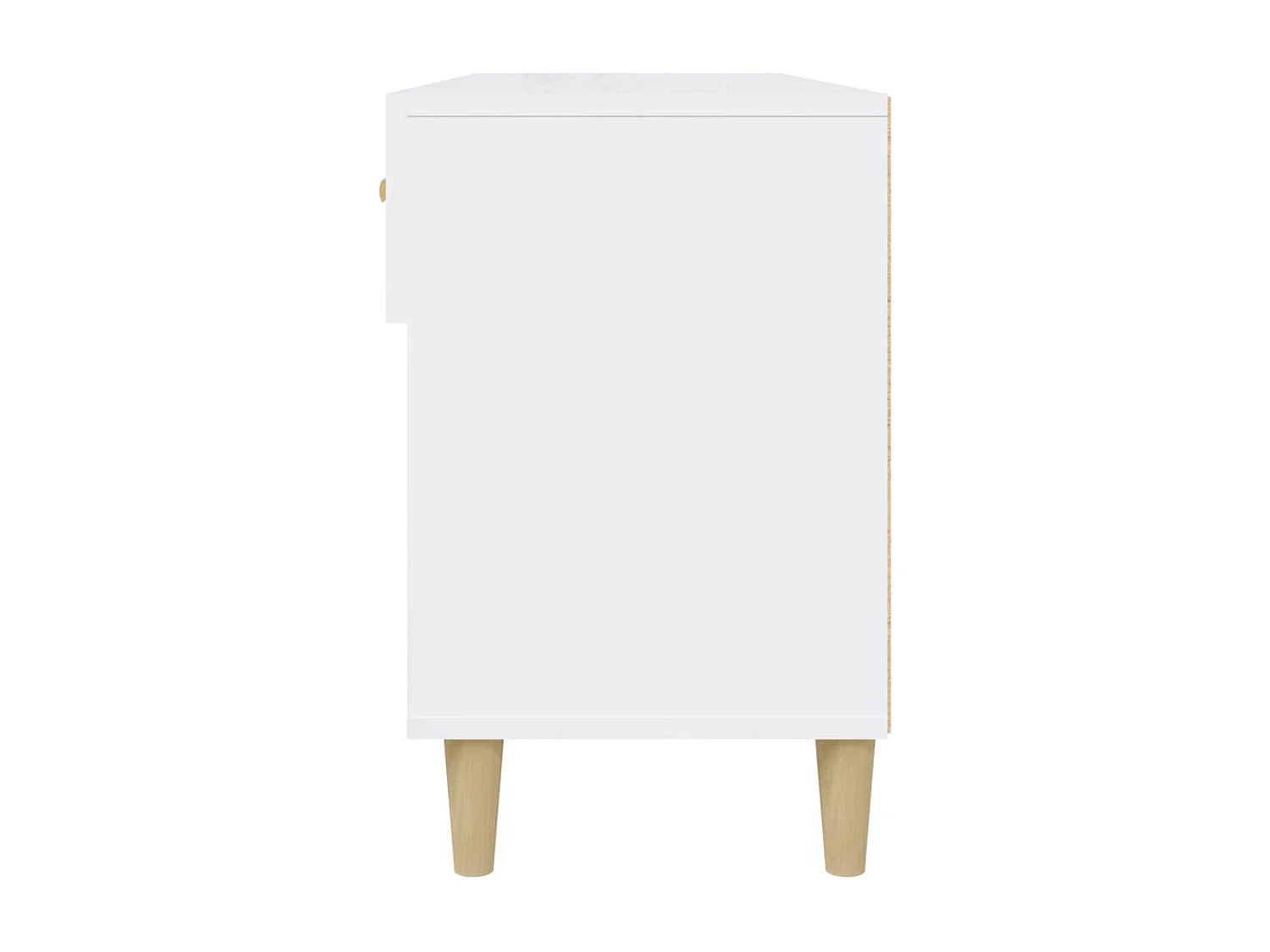 Armoire à chaussure Blanc brillant 102x35x55 cm Bois ingénierie