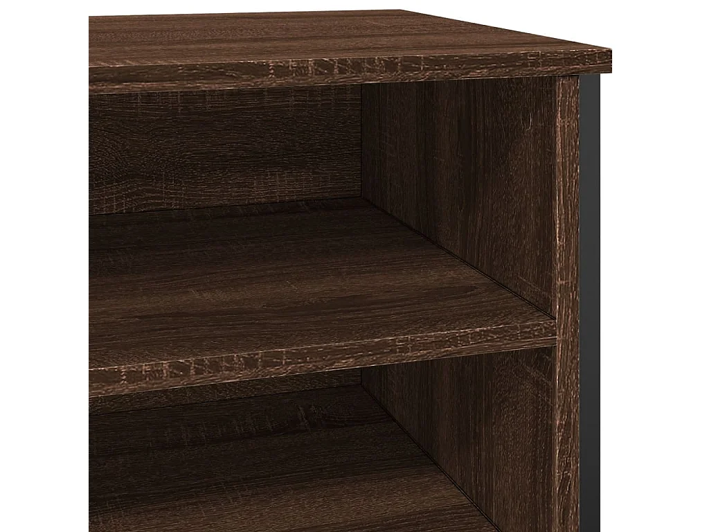 Schuhschrank Eiche braun 80x38x78 cm Holzwerkstoff