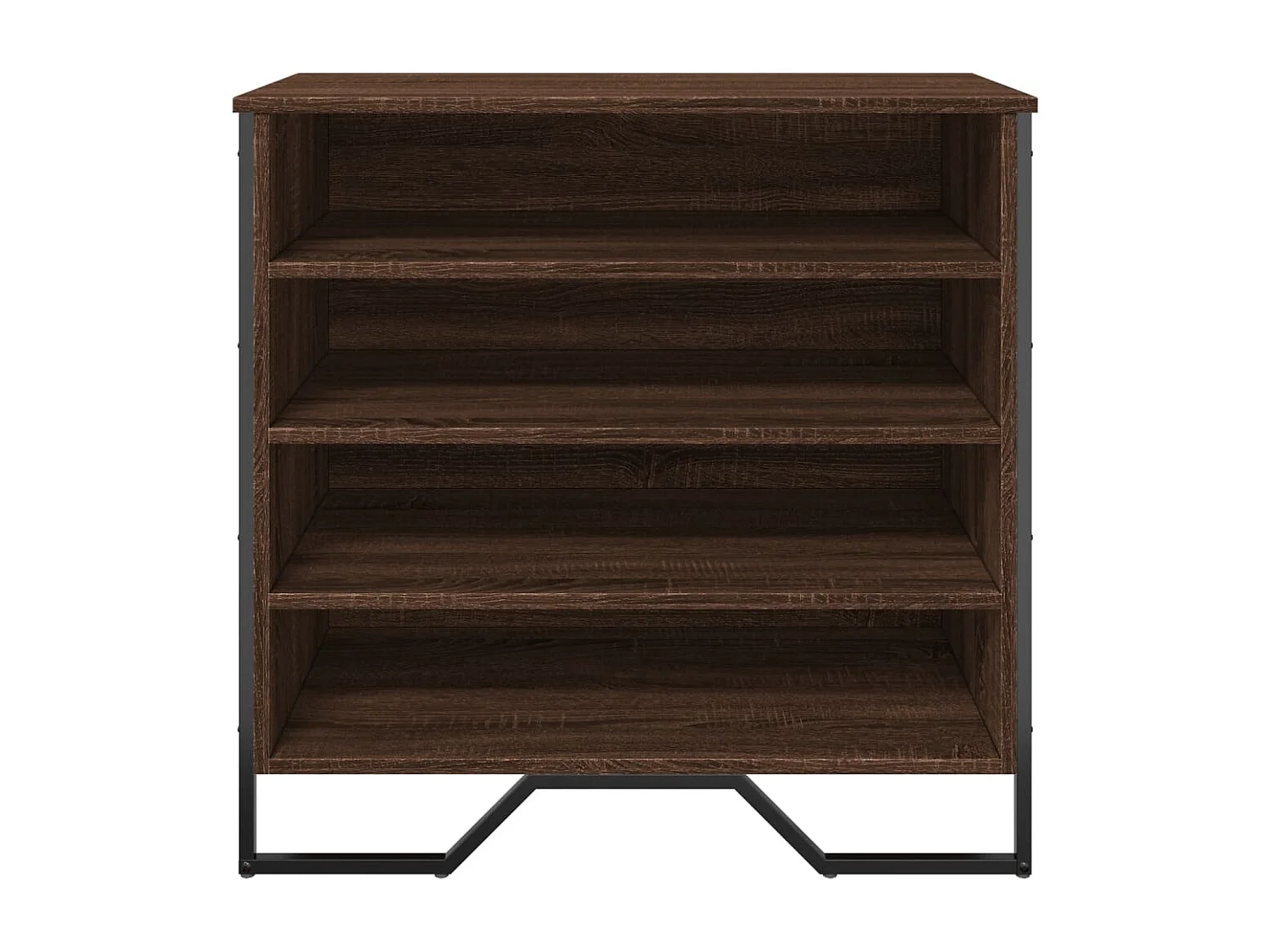 Zapatero roble marrón 80x38x78 cm madera de ingeniería