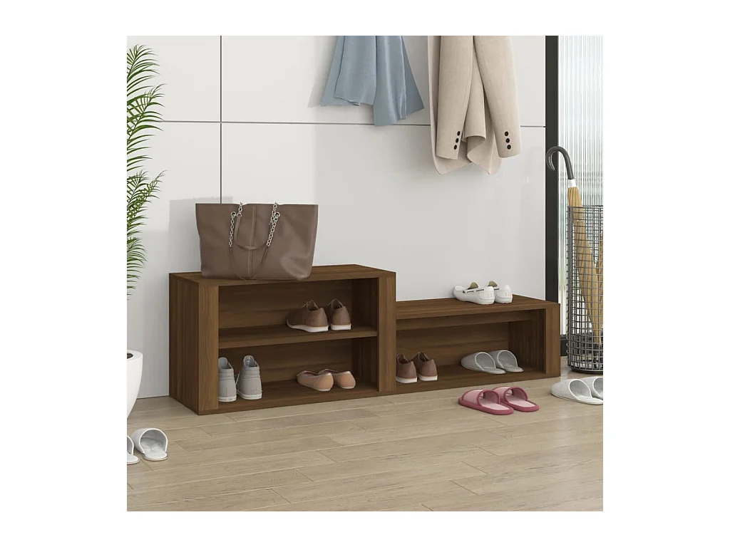 Armoire à chaussures Chêne marron 150x35x45cm Bois d'ingénierie
