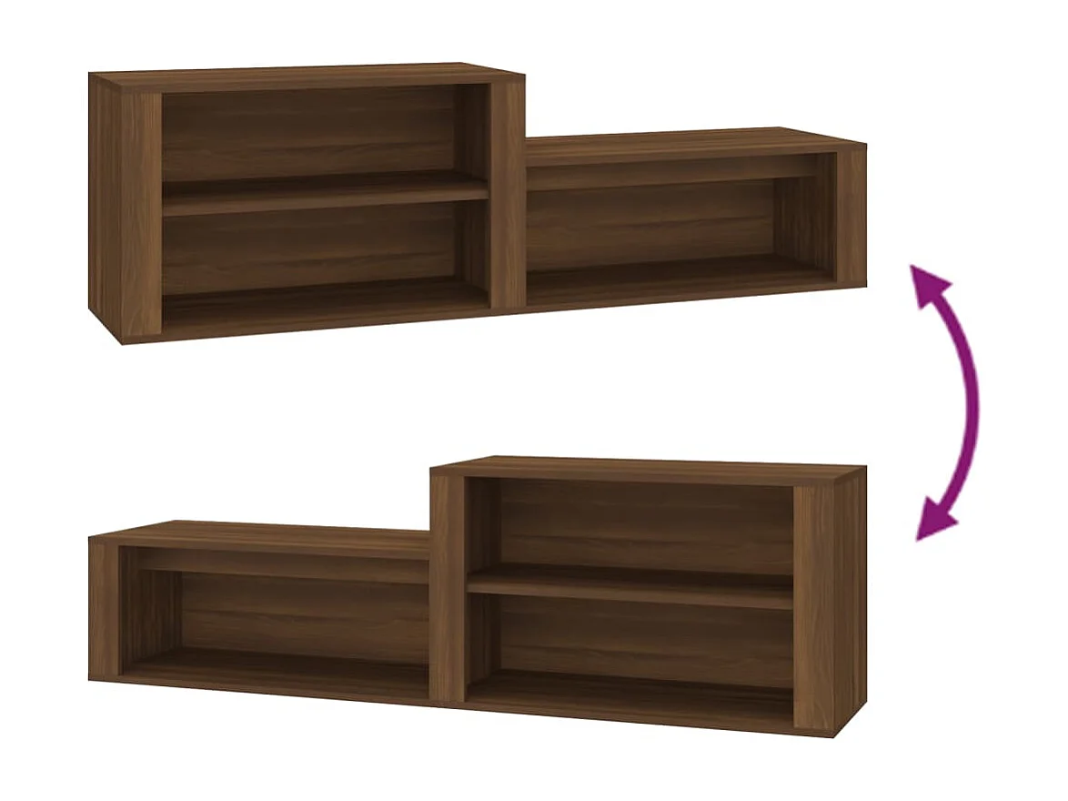 Armoire à chaussures Chêne marron 150x35x45cm Bois d'ingénierie